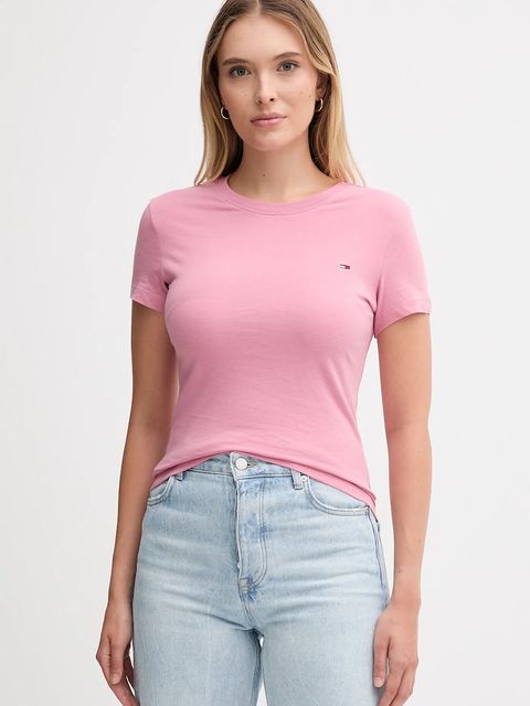 Tommy Jeans t-shirt bawełniany 2-pack damski kolor różowy DW0DW21366 - zdjęcie produktu nr 2