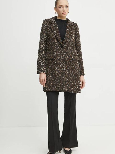 Morgan spodnie PFLAC.F damskie kolor czarny dzwony high waist PFLAC.F