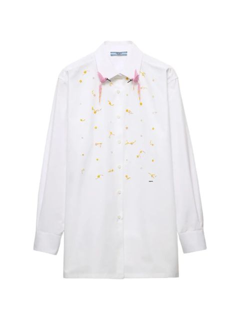 Prada embroidered poplin shirt - White - zdjęcie produktu nr 1