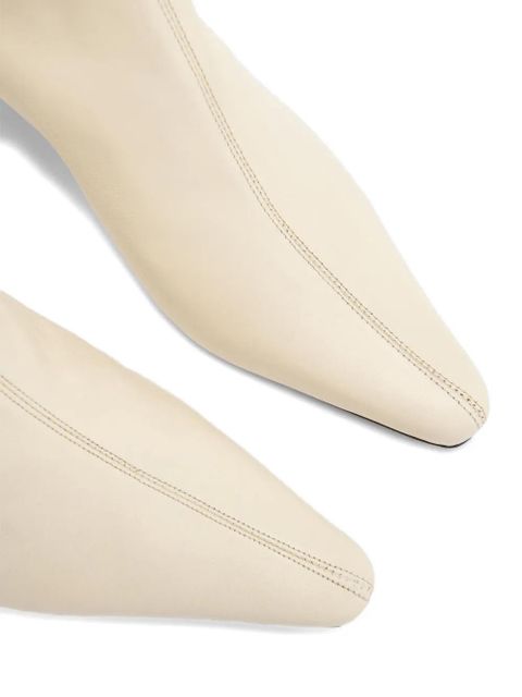 BY FAR Kitten Stevie 22 stretch seam ankle boots - White