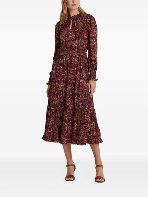 Lauren Ralph Lauren paisley-print midi dress - Red - zdjęcie produktu nr 1