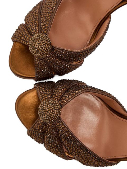 Aquazzura crystal-embellished sandals - Brown