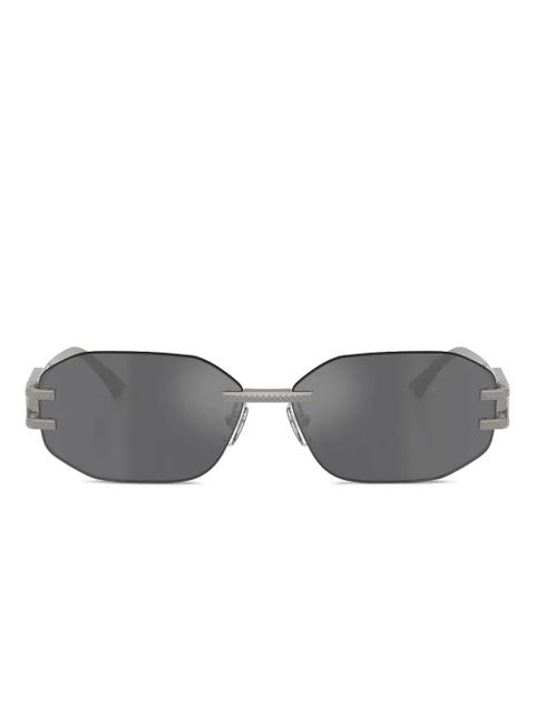 Versace Eyewear geometric-frame sunglasses - Silver - zdjęcie produktu nr 1