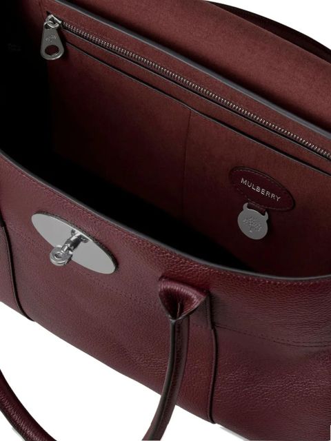 Mulberry small Bayswater textured leather tote bag - Brown