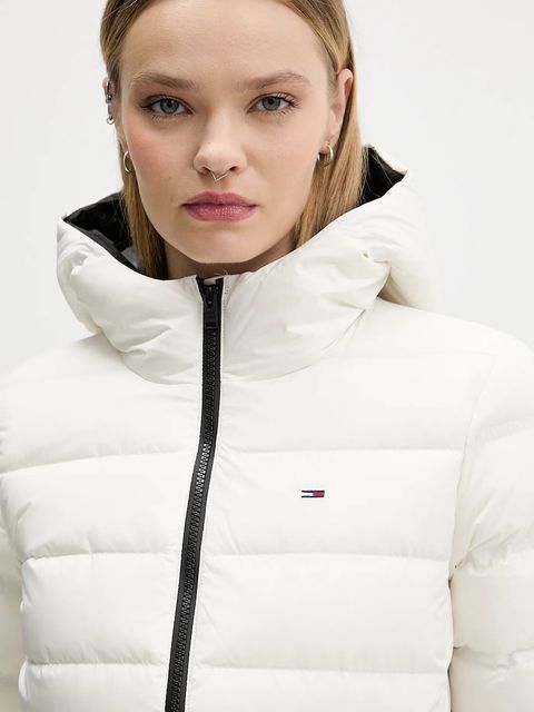 Tommy Jeans kurtka puchowa kolor biały zimowa DW0DW21617
