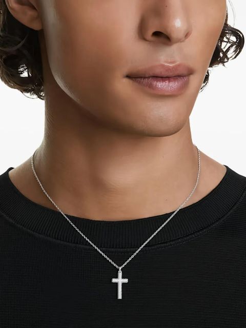 Swarovski crystal-embellished cross necklace - Silver - zdjęcie produktu nr 2