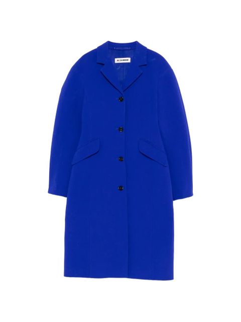Jil Sander flap-pocket button-up coat - Blue - zdjęcie produktu nr 1