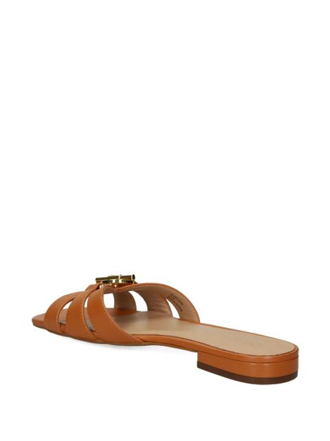 Lauren Ralph Lauren leather flat sandals - Brown
