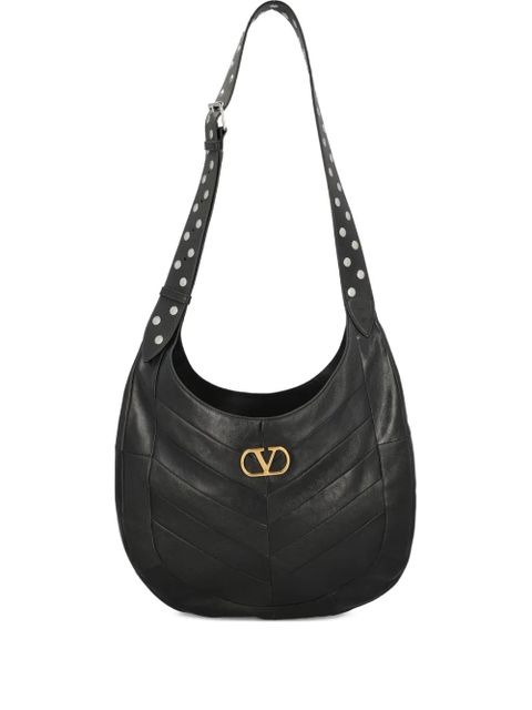 Valentino Garavani Hoboho chevron pattern shoulder bag - Black - zdjęcie produktu nr 1