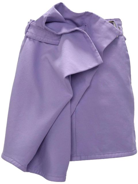 JW Anderson asymmetric draped cotton mini skirt - Purple - zdjęcie produktu nr 1