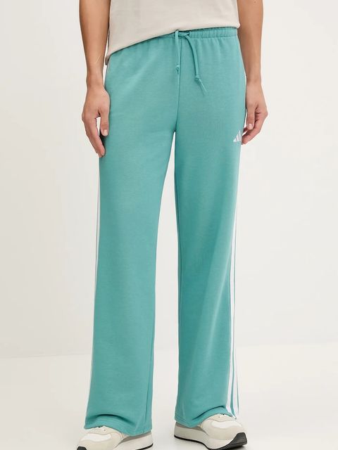 adidas spodnie dresowe 3-Stripes damskie kolor turkusowy wzorzyste JY3141 - zdjęcie produktu nr 1