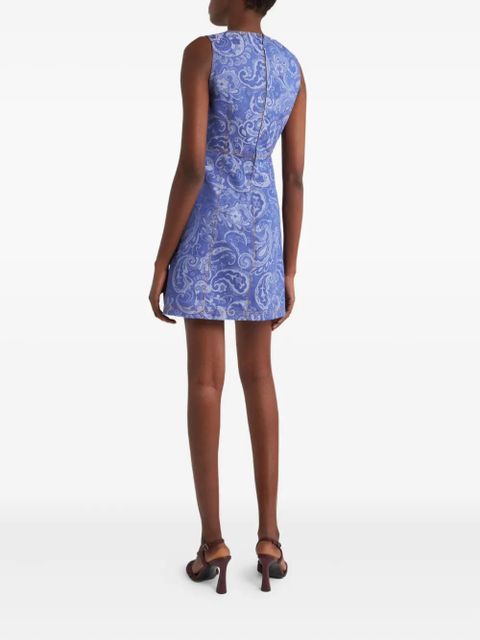 ETRO patterned-jacquard dress - Blue