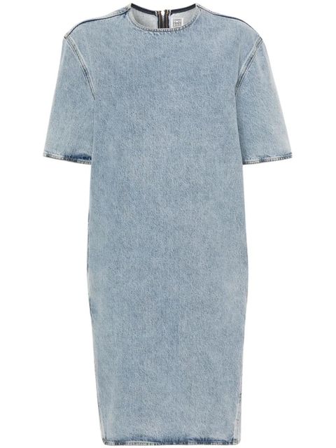 TOTEME short-sleeve denim midi dress - Blue - zdjęcie produktu nr 1
