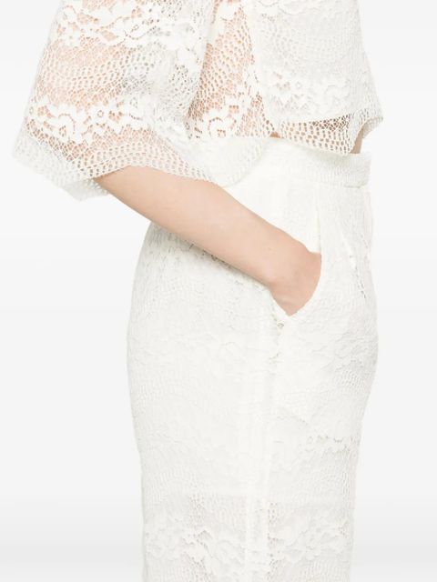 TWINSET lace trousers - White