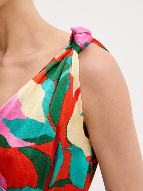 Morgan sukienka kolor pomarańczowy maxi rozkloszowana RBY.F