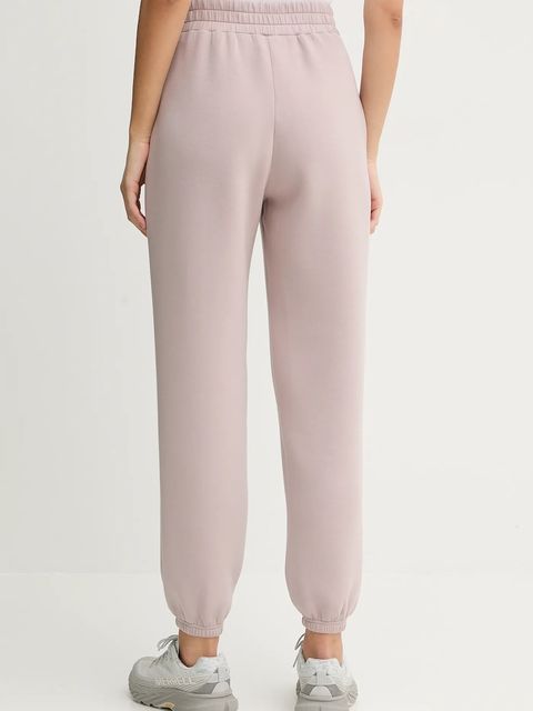 Guess spodnie dresowe CECILIA kolor różowy z aplikacją V4BB13 K7UW2