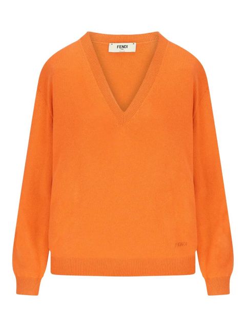 FENDI deep flared sleeve jumper - Orange - zdjęcie produktu nr 1