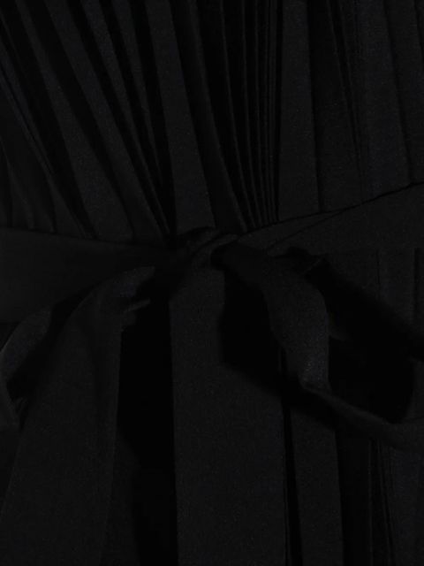 TWINSET pleated V-neck dress - Black