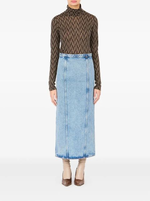 MM6 Maison Margiela denim panelled skirt - Blue