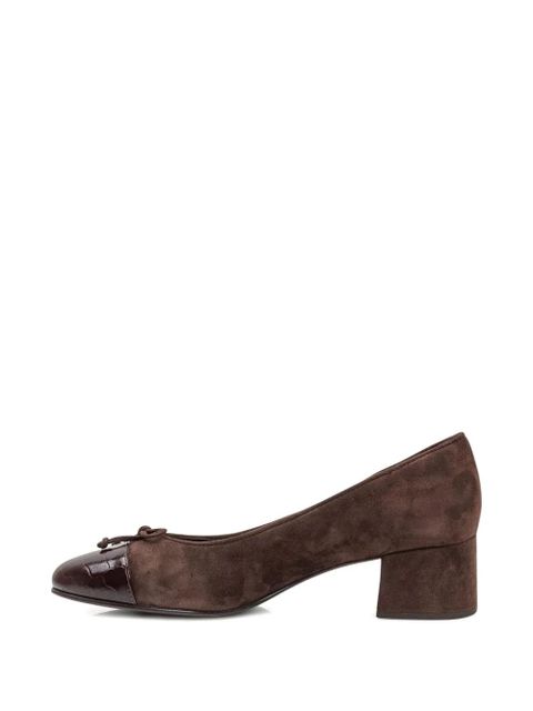Tory Burch 45mm suede heeled pumps - Brown
