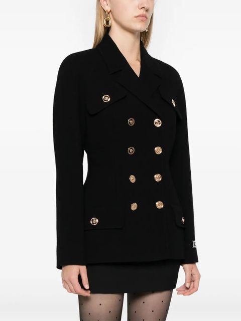 Versace Medusa-motif crepe blazer - Black
