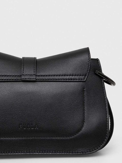Furla torebka skórzana Flow Mini kolor czarny