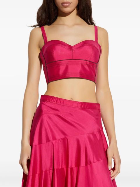 Tory Burch silk cropped top - Pink