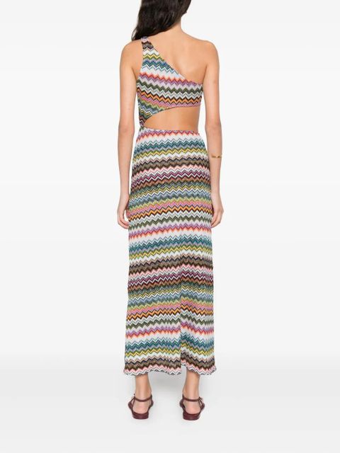 Missoni one-shoulder midi dress - Pink