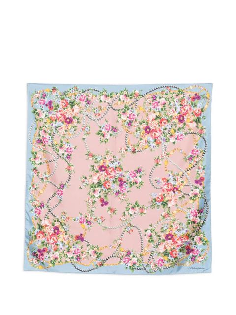 Dolce & Gabbana floral scarf - Neutrals - zdjęcie produktu nr 1