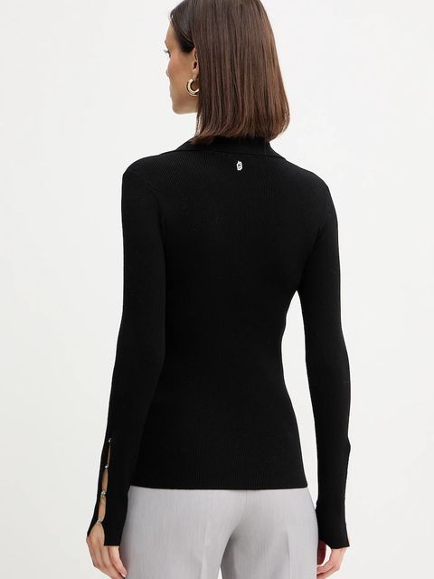 Liu Jo sweter damski kolor czarny lekki MF5263 MS99E - zdjęcie produktu nr 2