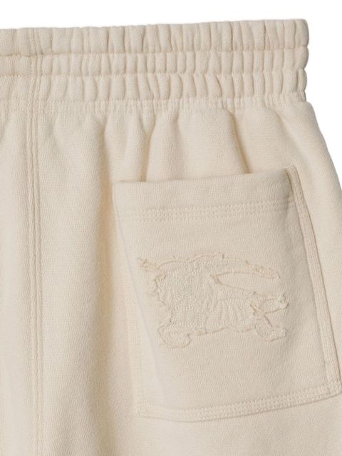 Burberry logo-embroidered cotton track pants - Neutrals