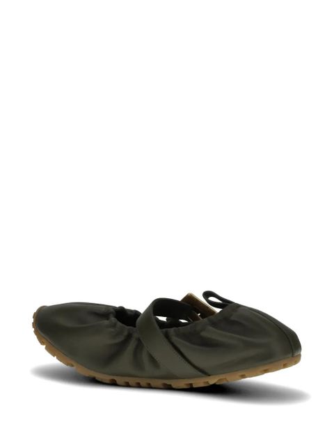 Balmain buckle-fastening ballet flats - Green
