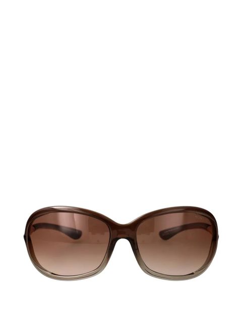 TOM FORD Eyewear Jennifer oval-frame sunglasses - Brown - zdjęcie produktu nr 1