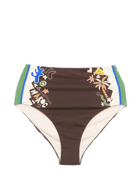 ALEMAIS Maroc printed bikini bottom - Brown - zdjęcie produktu nr 1