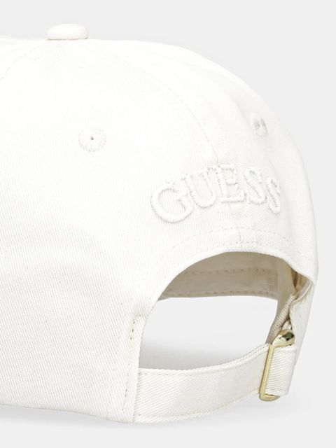 Guess czapka z daszkiem bawełniana kolor beżowy V5YZ00 WFKN0