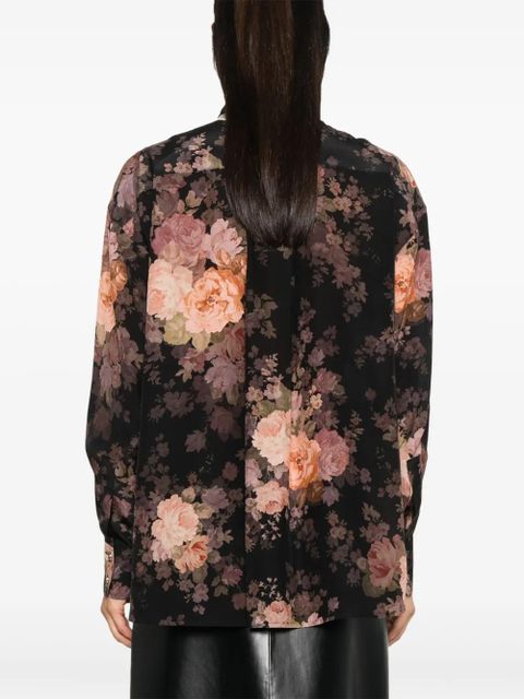 ZIMMERMANN lace-scarf shirt - Black