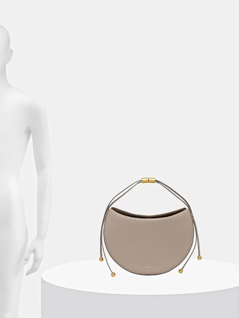 Furla torebka skórzana Moonstone M Shoulder Bag kolor beżowy WB01868 BX3104 4488S