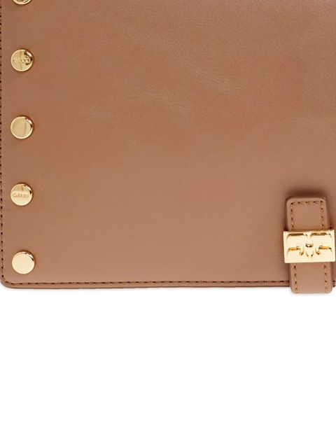 GANNI studs-embellishment flap wallet - Neutrals