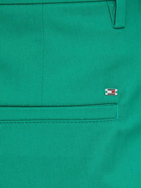 Tommy Hilfiger szorty damskie kolor zielony gładkie high waist WW0WW41769