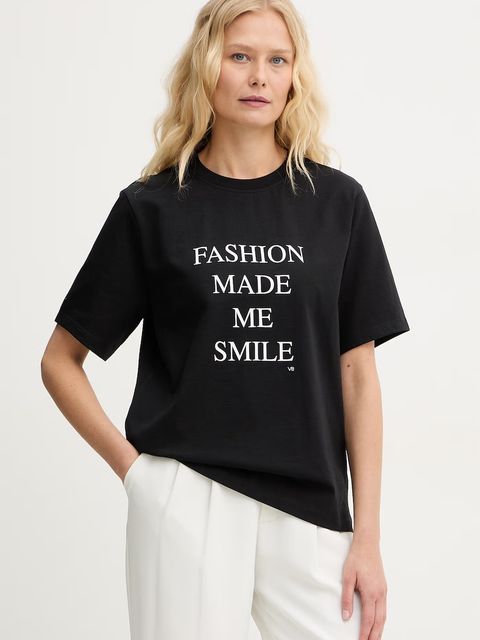 Victoria Beckham t-shirt damski bawełniany - zdjęcie produktu nr 2