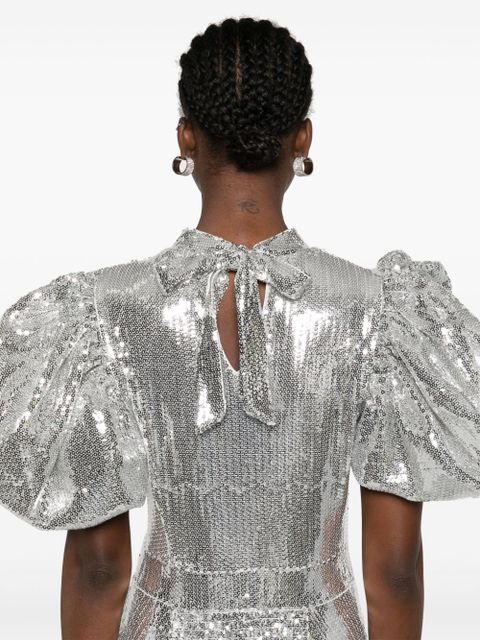 ROTATE BIRGER CHRISTENSEN sequined maxi dress - Silver