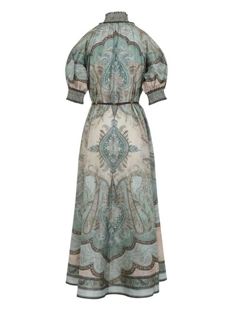 ZIMMERMANN high-neck paisley silk dress - Blue - zdjęcie produktu nr 2