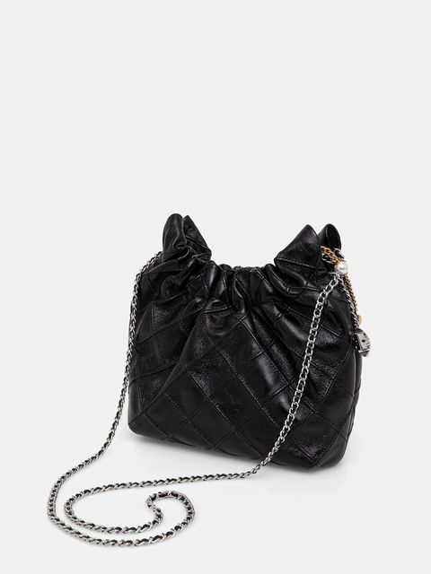 Tory Burch torebka skórzana Fleming kolor czarny 164022-001