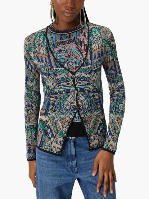 Missoni Multicolor pattern cardigan - Green