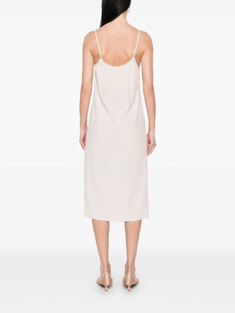 Simone Rocha bow slip midi dress - Neutrals
