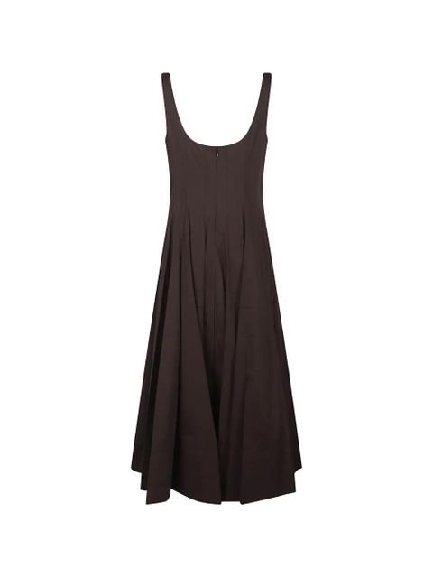 STAUD square-neck sleeveless midi dress - Brown - zdjęcie produktu nr 2