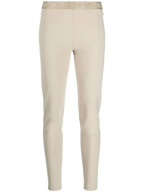 Givenchy logo-print stretch leggings - Neutrals - zdjęcie produktu nr 1