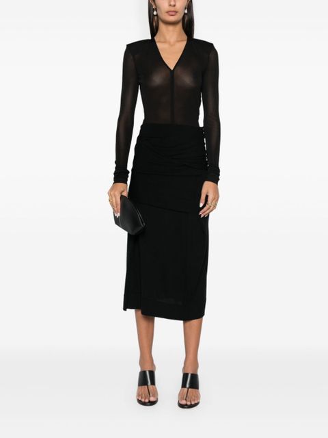 TOTEME plunging V-neck top - Black - zdjęcie produktu nr 2