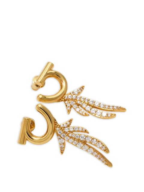 Ferragamo earrings with crystals - Gold