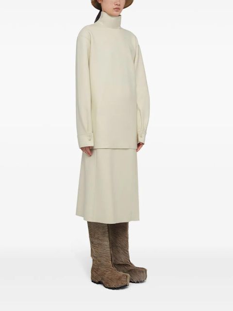 Jil Sander high-neck wool top - White